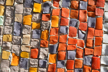 colorful mosaic on the wall