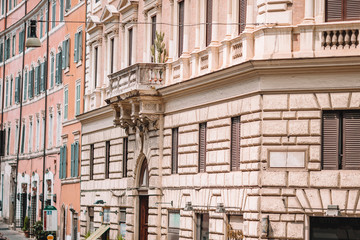 Typical roman old houses in Rome, Italy