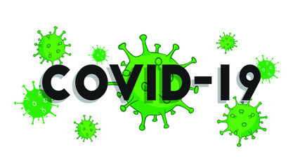 Sign caution. Stop coronavirus. Coronavirus outbreak. Coronavirus dangerous health risk disease.Vector illustration.