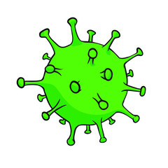 Fototapeta premium Coronavirus icon. Sign caution. Stop coronavirus. Coronavirus outbreak. Coronavirus dangerous health risk disease.Vector illustration.
