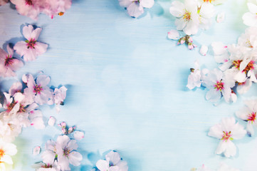 Spring Easter Background with flowers