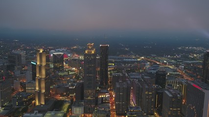 Obraz premium Atlanta, Georgia Downtown Early Morning - March 2020 
