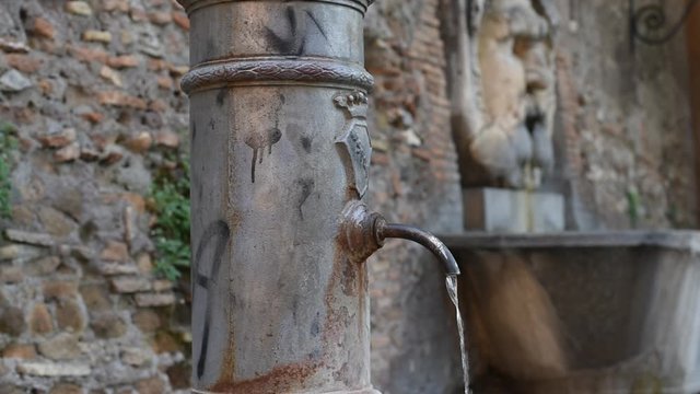 typical Roman fountain deployed throughout the territory of Rome