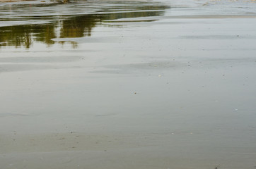 Sand Beach and Sea Water for Natural Background.