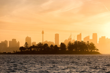 Sydney Harbor at sunset, Australia