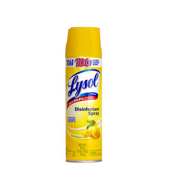 Victorville, CA / USA – March 27, 2020: A aerosol spray can of Lysol disinfectant with lemon breeze scent used to kill illness causing germs. 