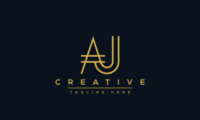 AJ Letter Logo Design. Creative Modern A J Letters icon vector Illustration.