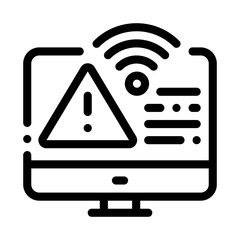 wifi error icon vector. wifi error sign. isolated contour symbol illustration