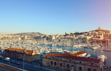 Fototapeta na wymiar Port Vieux in Marseille