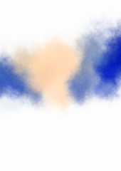 Watercolor painted background. Abstract Illustration wallpaper. Brush stroked painting. 2D Illustration.