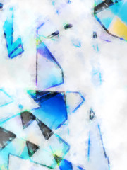 Modern art. Colorful contemporary artwork. Color strokes of paint. Brushstrokes on abstract background. Brush painting.