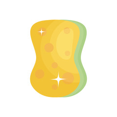 dishwashing sponge icon, flat style