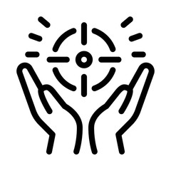 exaltation of purpose icon vector. exaltation of purpose sign. isolated contour symbol illustration