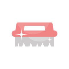 cleaning brush icon, flat style