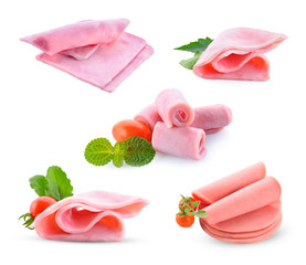 Ham set isolated on a white background