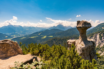 Fototapeta na wymiar Fantastic hike in the Berchtesgaden Alps