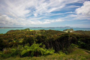 Fototapeta na wymiar Scenic view of Bay of Islands, New Zealand