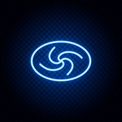 Galaxy blue neon icon - Vector. Spage concept vector illustration.