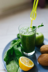 fresh lemonade with mint and lemon