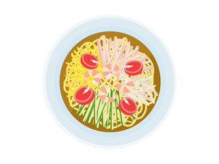 冷やし中華のイラスト