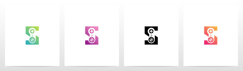  Game Controller On Letter Logo Design S
