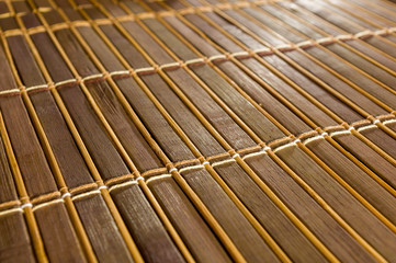 bamboo Mat - stand food, close-up, wooden background