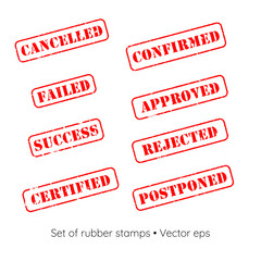 Set of rubber stamps, vector eps