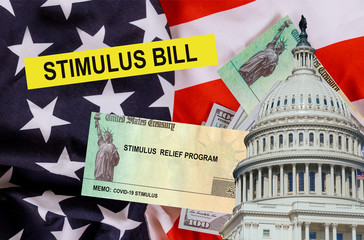 U.S. Economic STIMULUS RELIEF PROGRAM Bill Coronavirus financial relief checks from government USA...