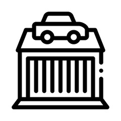 gas station icon vector. gas station sign. isolated contour symbol illustration