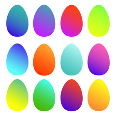 Easter eggs of different colors