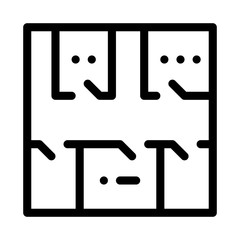 geodetic axis breakdown icon vector. geodetic axis breakdown sign. isolated contour symbol illustration