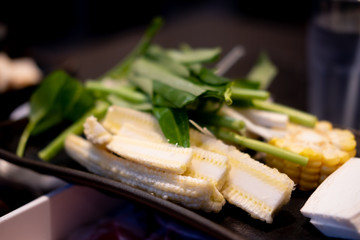 Set of fresh of vegetable