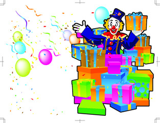 clown gift away. Free Gift promotion
