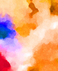 Watercolor painted background. Abstract Illustration wallpaper. Brush stroked painting. 2D Illustration.