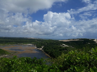 Obraz premium landscape with river and clouds