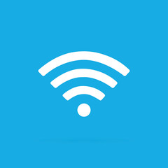 Wireless and wifi icon or sign for remote internet access. Podcast vector symbol.