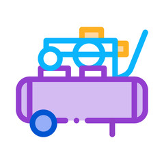 tire repair men icon vector. tire repair men sign. color symbol illustration