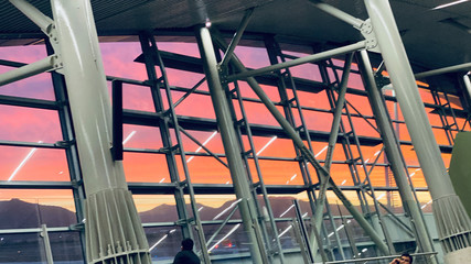 Airport sunset 