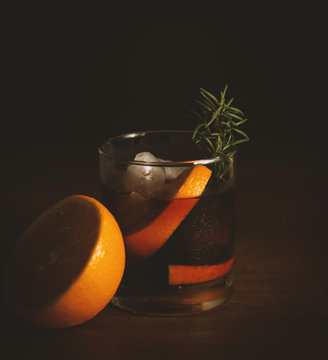 Vermut on black background