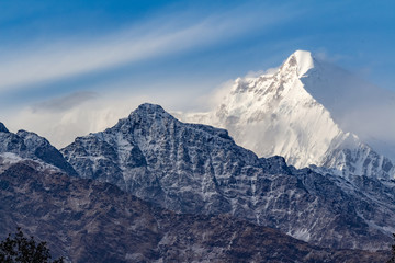 Fototapeta premium snow covered mountains in winter