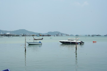 Fototapeta na wymiar boats at Chalong Bay, Phuket, Thailand
