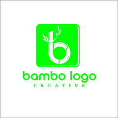 B for Bamboo creative exclusive logo design inspiration