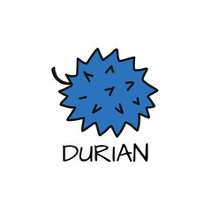 Tropical fruit icon set, vector