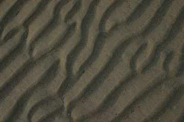 Plage, motifs de sable humide