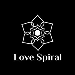 flower love in spiral exclusive logo design inspiration