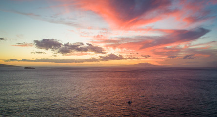 Sunset from Maui via drone