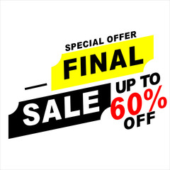Sale of special offers. Discount with the price is 60%.