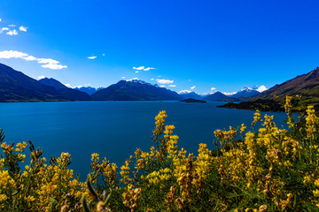 The lake on the way from queenstown to glenorchy