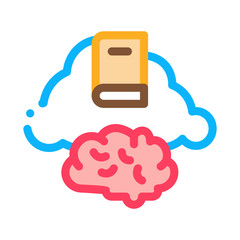 book cloud icon vector. book cloud sign. color symbol illustration