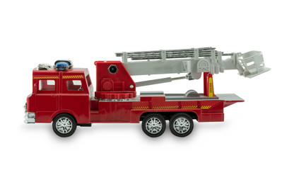 A toy fire truck